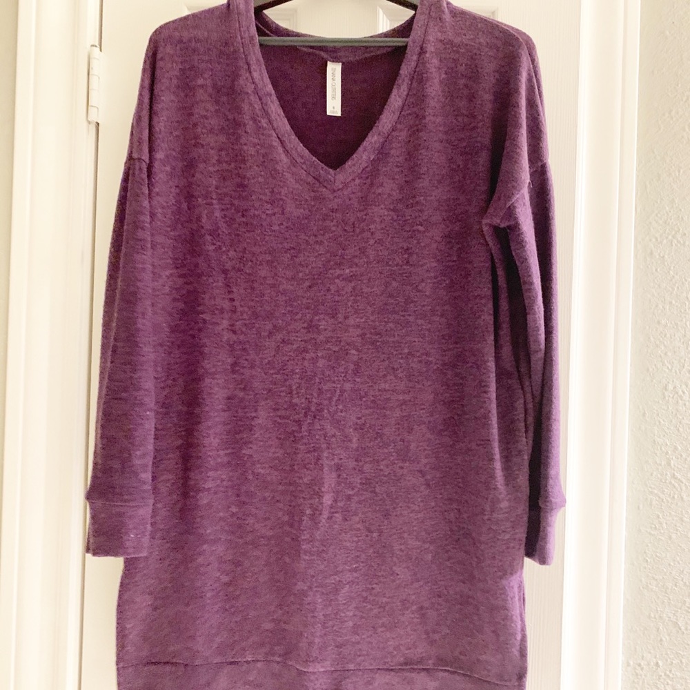 🌸Purple V-neck Sweater Dress